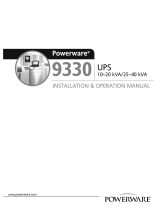 Powerware 9330 Installation & Operation Manual