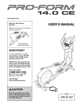 Pro-Form 14.0 CE User manual