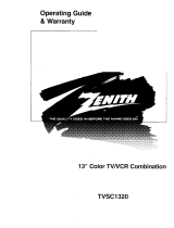 Zenith TVSC1320 Operating Manual & Warranty