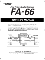Edirol FA-66 Owner's manual