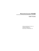 Monster MX400 User manual