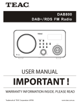 TEAC DAB800 User manual