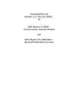 VDO CI 3000 - COMPATIBILITY LIST User manual