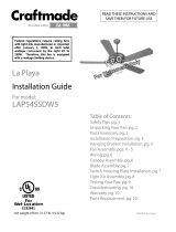 Craftmade LAP54SSDW5 Installation guide