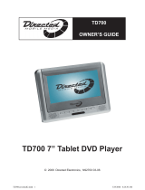 Directed Tablet DVD Player TD700 Owner's manual