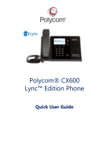 Polycom CX600 Quick User Manual
