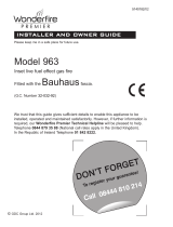 Wonderfire 963 Installer And Owner Manual