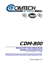 Comtech EF Data CDM-800 Operating instructions