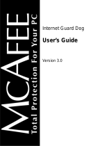 McAfee Internet Guard Dog v3.0 User manual