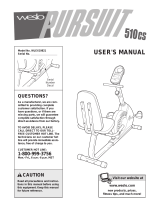 Weslo Pursuit 510 cs User manual