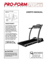 Pro-Form Millenium Drive 785ex User manual