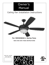 Monte Carlo Fan Company 5ED56WAD-L Series Owner's manual