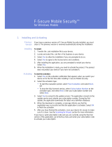 F-SECURE MOBILE SECURITY 6 FOR WINDOWS MOBILE - Quick Manual