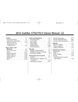 Cadillac 2012 Cadillac CTS Owner's manual