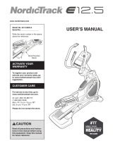 NordicTrack E 12.5 User manual