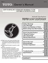 Toto TES3ADC-05 Owner's manual