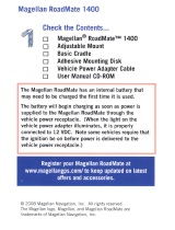 Magellan RoadMate 1400 - Automotive GPS Receiver Reference Card