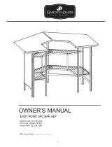 Garden Oasis EAST POINT 5PC BAR SET Owner's manual