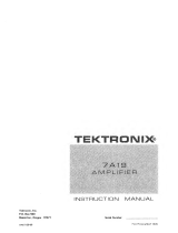Tektronix 7A19 User manual