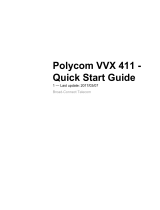 Polycom VVX 411 Quick start guide