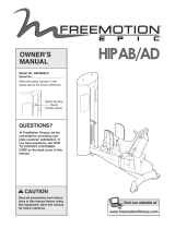 FreeMotion Epic HIP AB Owner's manual