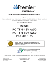 Premier RO-TFM-W50 Installation, Operation and Maintenance Manual