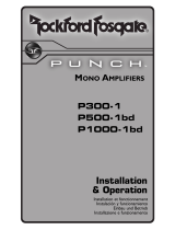 Rockford Fosgate Punch P700-1BD Installation & Operation Manual