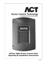 ACT ACTPRO 3000 ACCESS CONTROL UNITS Operating instructions