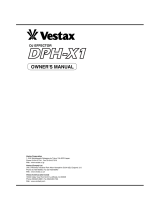 Vestax DPH-X1 Owner's manual