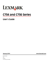 Lexmark 25C0352 - C 734dtn Color Laser Printer User manual
