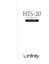 Infinity HTS-20 Owner's manual