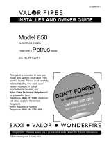 Valor Fires 850 Installer And Owner Manual