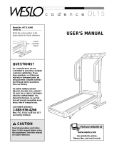 Weslo Cadence Dl15 User manual