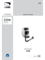 CAME F7000 Installation guide
