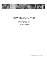 Powerware 9125 User manual