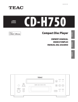 TEAC CD-H750 Owner's manual