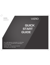 Vizio E320AR Quick start guide