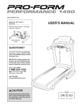 Pro-Form Performance 1450 User manual