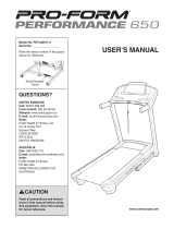 Pro-Form 650 Cardio Cross Trainer User manual