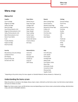 Lexmark C950 Series Menu Map