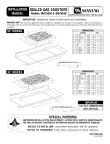 Maytag MGC6536BDW - 36 Inch Gas Cooktop Installation guide