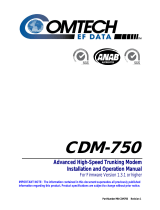 Comtech EF Data CDM-750 Operating instructions