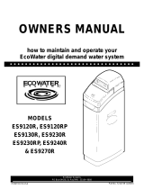 EcoWater ES9230RP Owner's manual