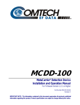 Comtech EF Data MetaCarrier MCDD-100 Operating instructions