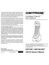 Conairphone CID154 Owner's manual