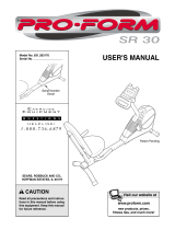 Pro-Form SR 30 User manual