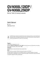 Gigabyte GV-NX66L256DP User manual