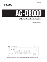 TEAC AG-D8000 Owner's manual