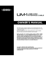 Edirol UM-1 Owner's manual