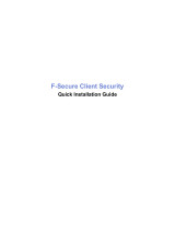 F-SECURE CLIENT SECURITY 9.00 - QUICK Quick Installation Manual